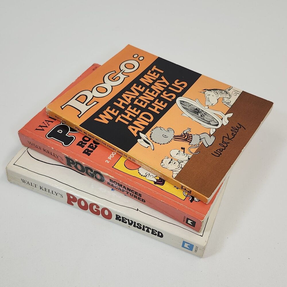 Pogo Walt Kelly Books 3 Revised Romances Recaptured We Have Met the Enemy 1970s